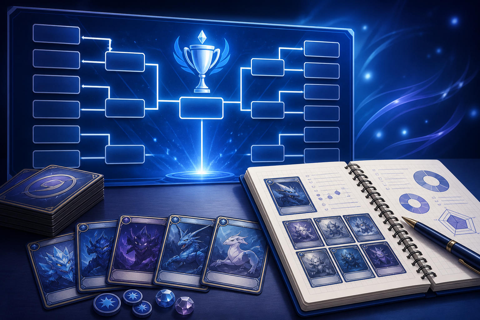 大会結果を分析するカードゲームのノート